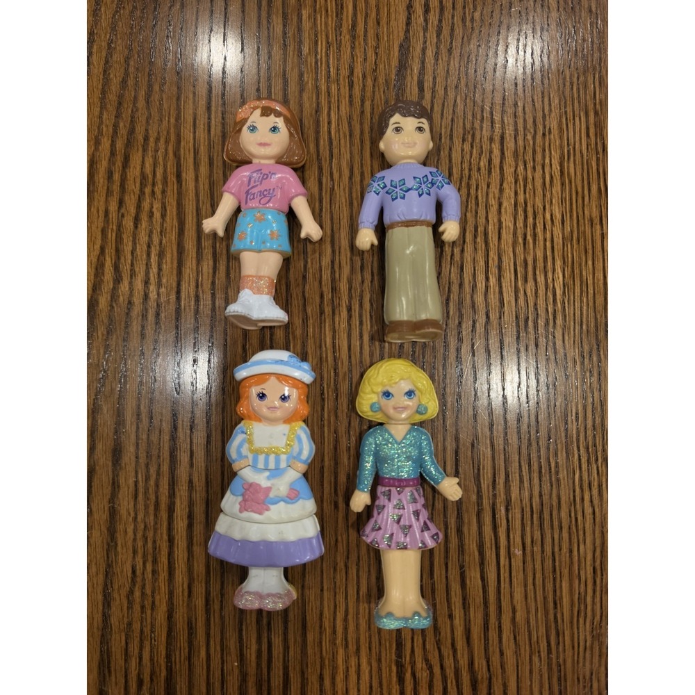 Vintage Playskool 1991 Flip N' Fancy Lot Dolls Double Sided Lot Of 4